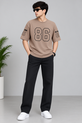 Men’s Black 24 Graphic Oversized T-Shirt