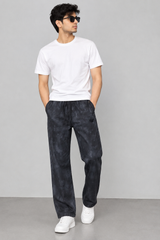 Men’s Off-White Relaxed Fit Jogger Pants – Casual Drawstring Trousers